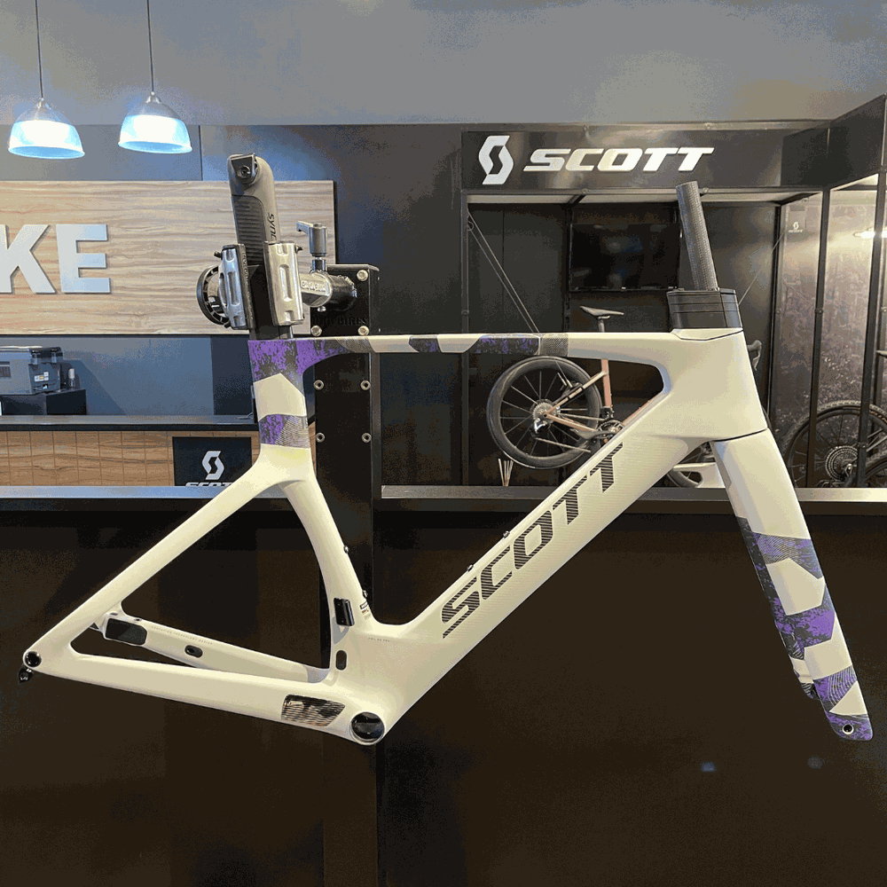 Quadro SCOTT em Carbono FOIL HMX branco camuflado