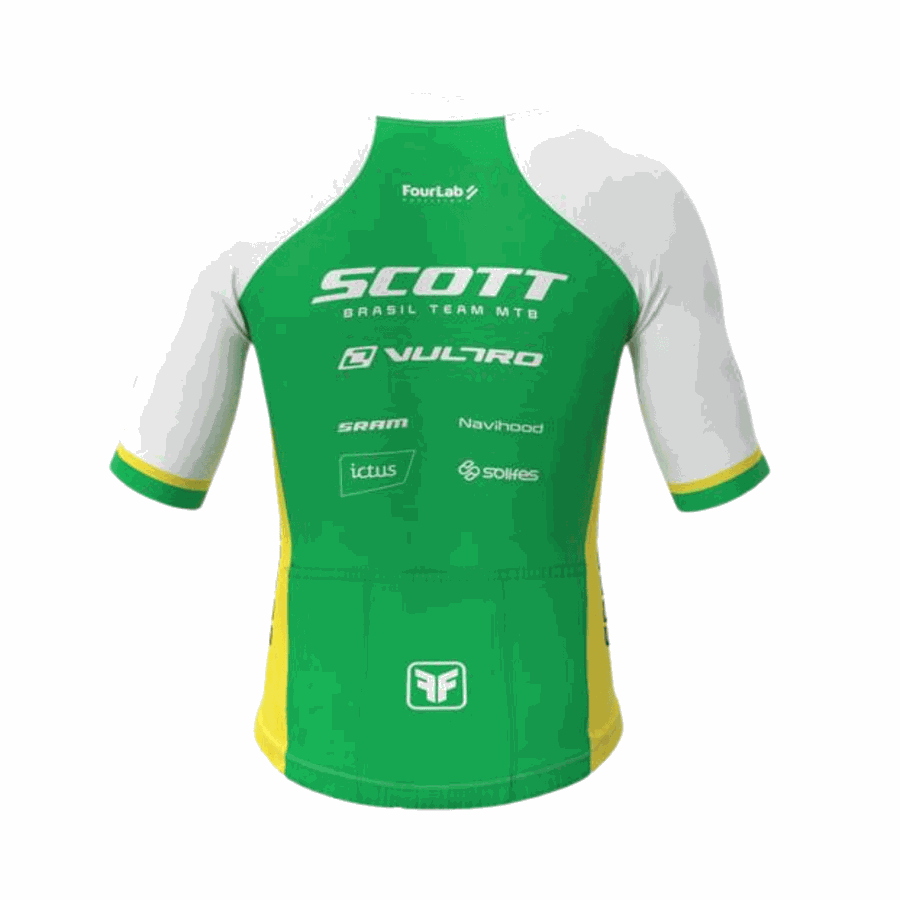Camisa Scott Team Aero Masculino Branco E Amarelo