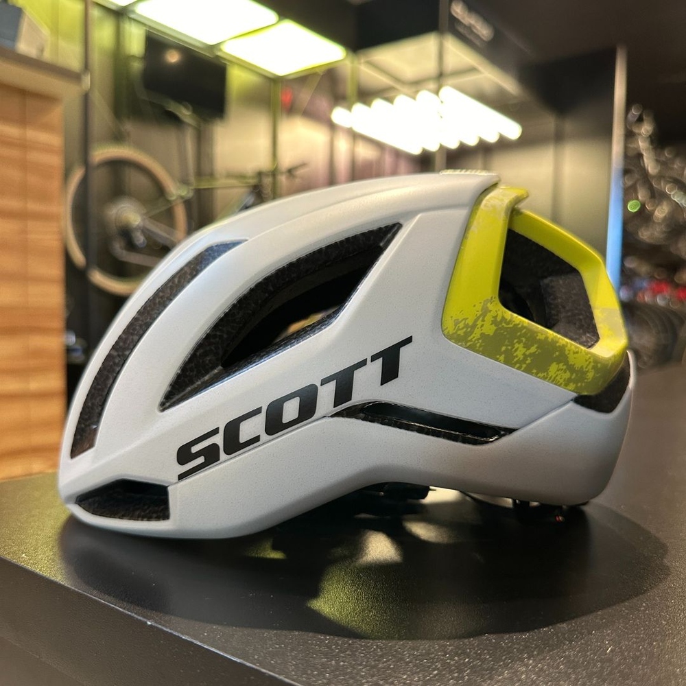 Capacete Scott Centric Plus MIPS Branco e Verde