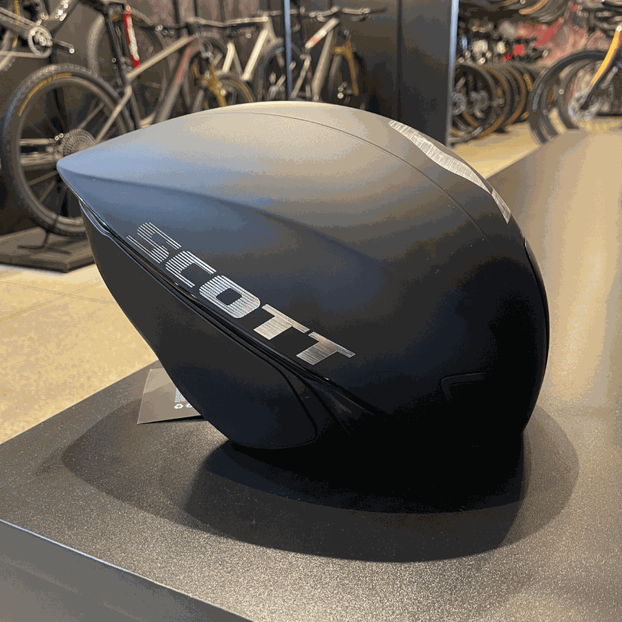 Capacete Scott Split Plus Triathlon Preto Fosco